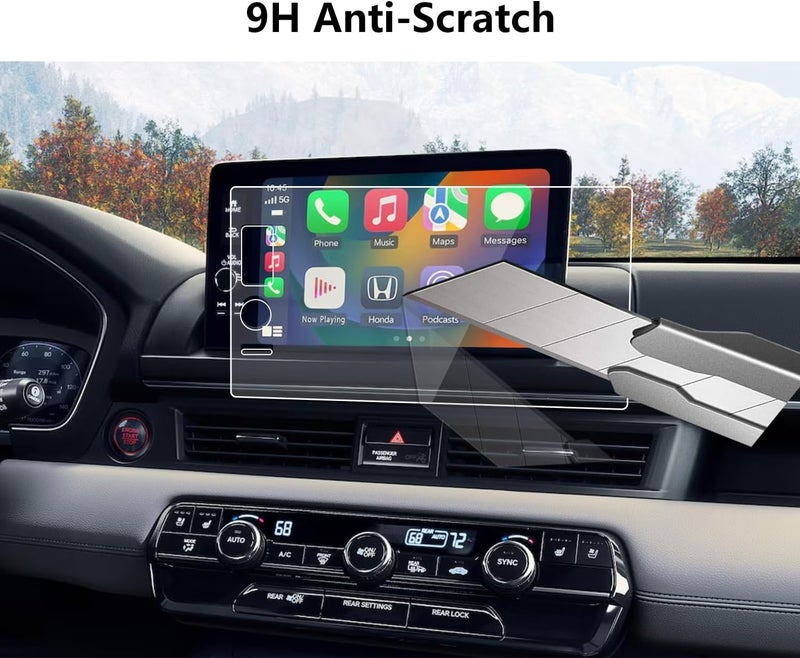AZZIGO Tempered Glass Screen Protector For 2023 2024 2025 Honda Pilot (EX-L/TrailSport/Touring/Elite/Black Edition) 9 Inch Touchscreen Accessories HD - Image 3